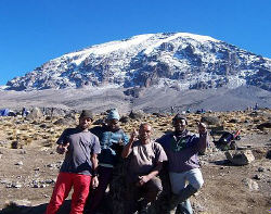 My wonderful porters and guide - Reginald, Nechi, Avoit, and Samuel.